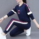 2023 spring new casual sportswear suit for women, fashionable age-reducing western-style sweatshirt two-piece square dance suit