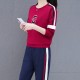 2023 spring new casual sportswear suit for women, fashionable age-reducing western-style sweatshirt two-piece square dance suit